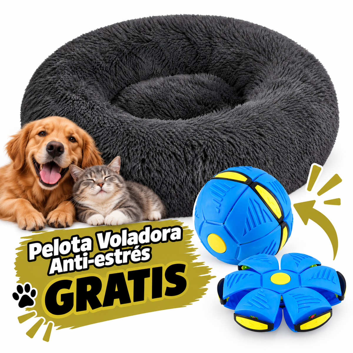 Cama Calmante y Ortopédica - Reino Peludo